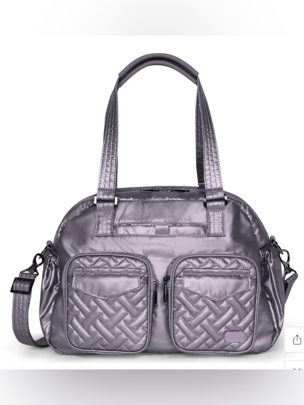 lug Jumper Carry All Tote in Metallic Silver.NWT